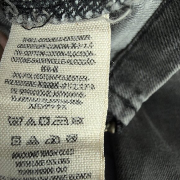 FREE PEOPLE James Dean Moto Cropped Denim Jacket Moto Zip Gray Women's M - Picture 8 of 10